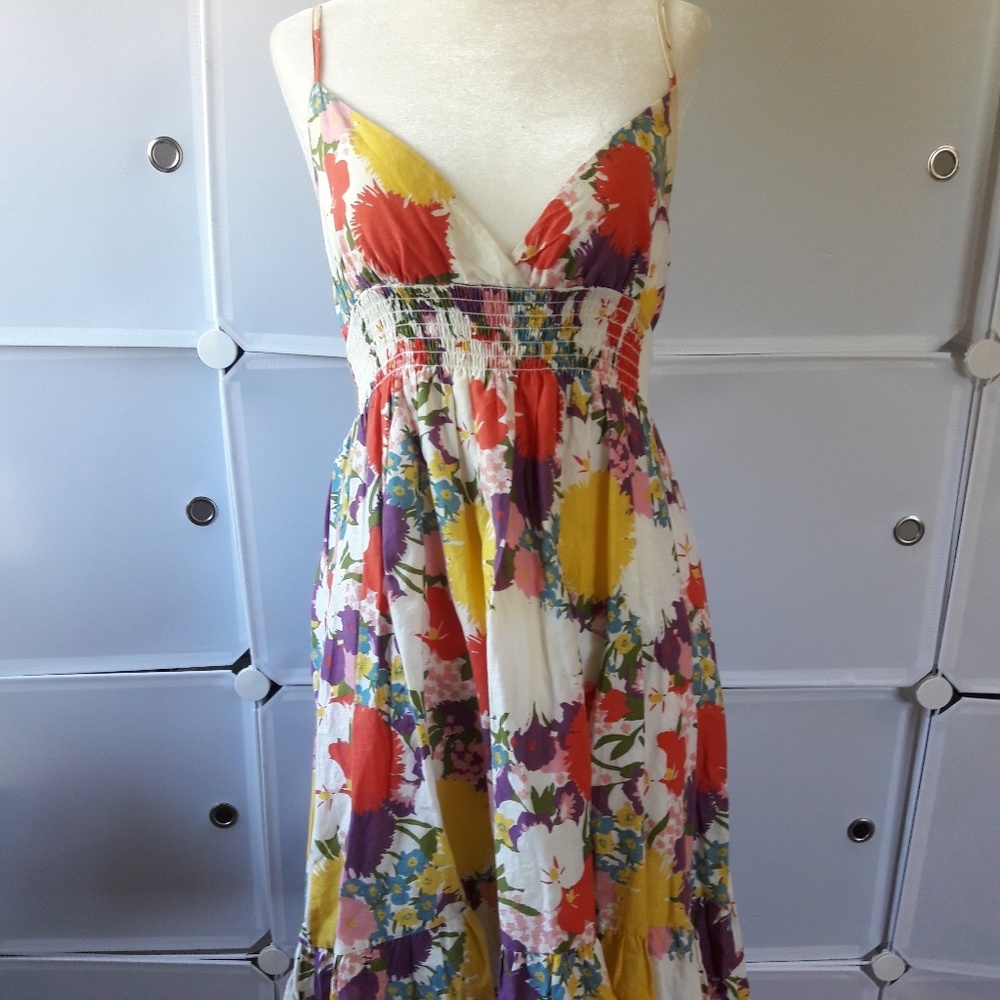 Aqua Floral Summer Dress